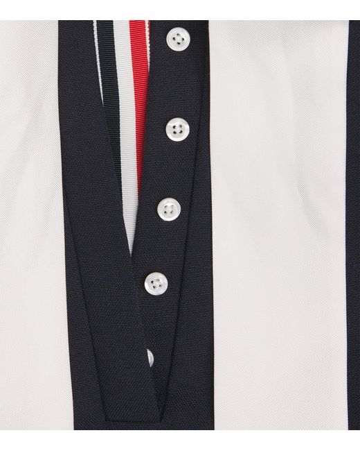 Thom Browne Blue Wool Shift Dress