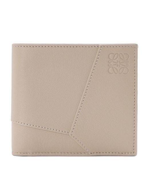Loewe Natural Leather Puzzle Edge Wallet for men