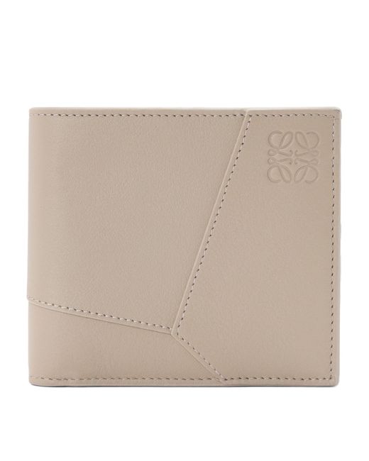Loewe Natural Leather Puzzle Edge Wallet for men