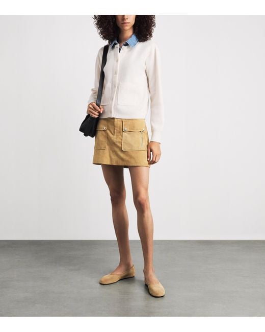 Sandro White Wool-Blend 2-In-1 Cardigan