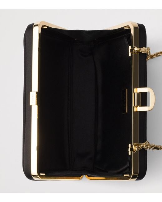 Prada Black Mini Satin Clutch