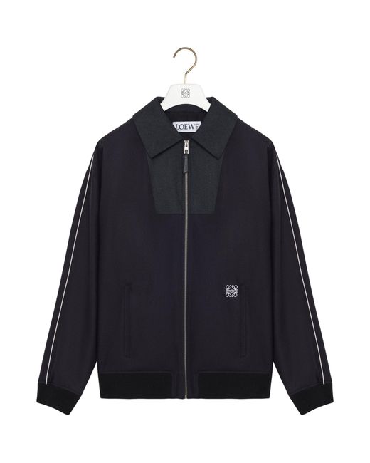 Loewe Blue Wool-Blend Track Jacket for men