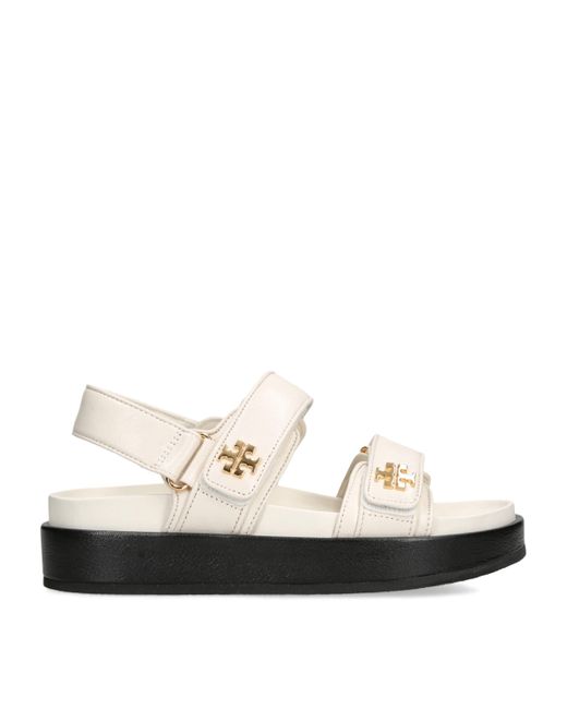 Tory Burch White Leather Kira Sandals