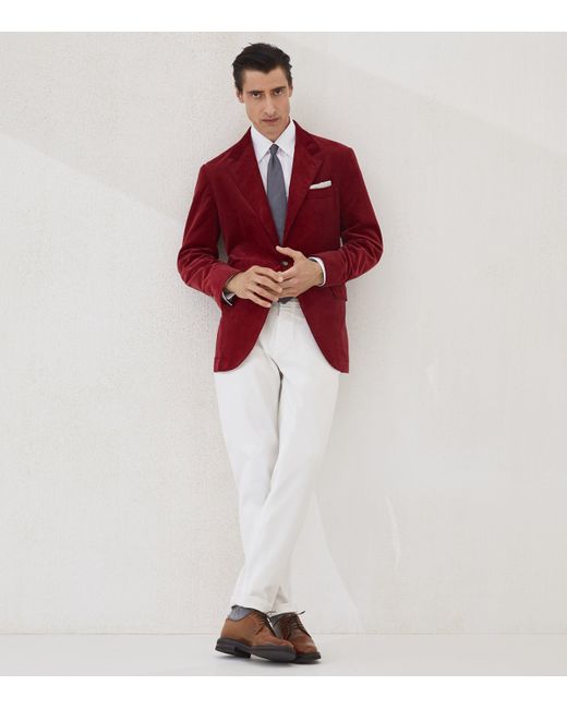 Brunello Cucinelli White Comfort Straight-Fit Jeans for men