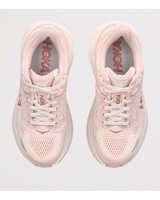Hoka One One Pink Bondi 9 Running Sneakers