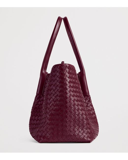 Bottega Veneta Purple Leather Pinacoteca Tote Bag
