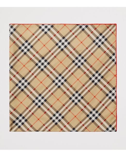 Burberry Metallic Silk Check Scarf