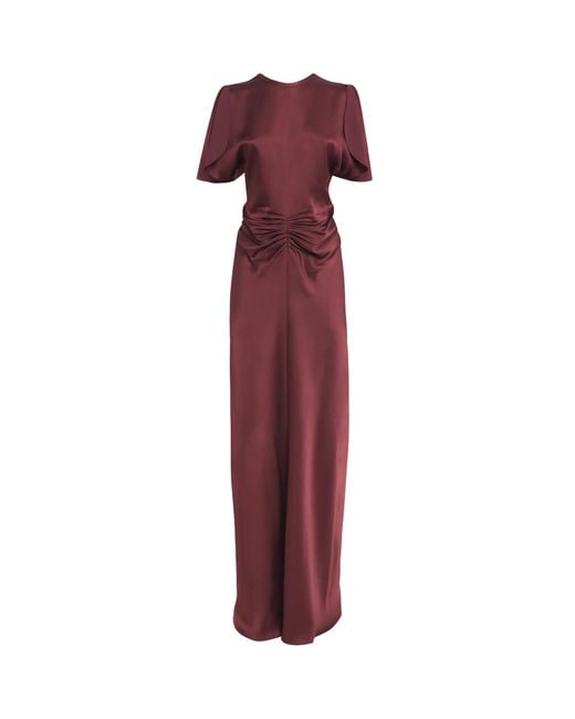 Victoria Beckham Red Satin Isabella Gown