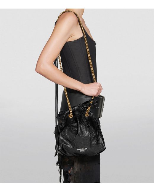 Balenciaga Black Small Crush Tote Bag