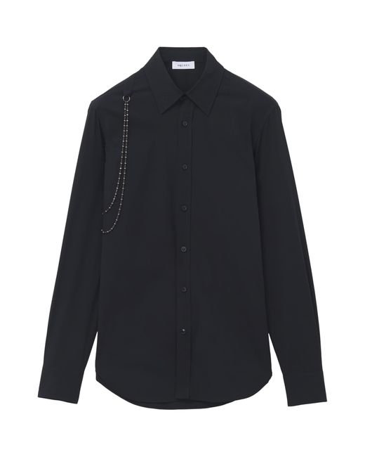 McQueen Blue Chain-Embellished Shirt for men