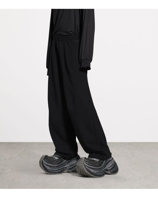 Garde Robe Balenciaga Trousers Mens Balenciaga Men's Black Cotton