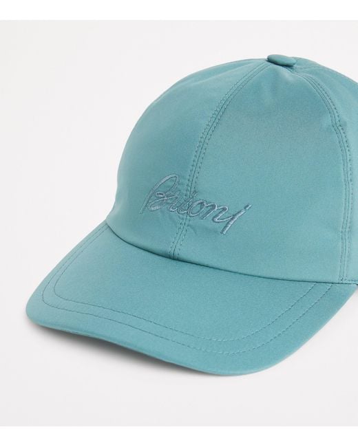 Brioni Blue Performa Logo Baseball Cap for men