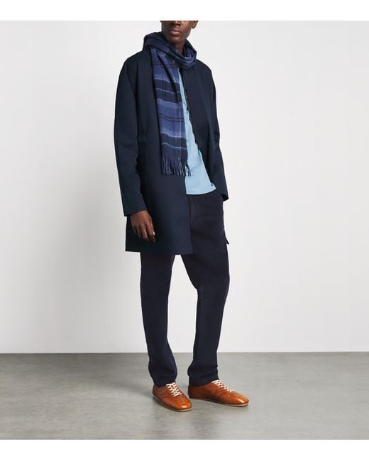 Barbour Blue Stretch-Cotton Corduroy Tailored Trousers for men