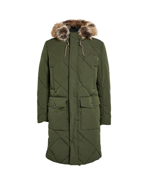 Barbour Green Quilted Dalbigh Parka for men
