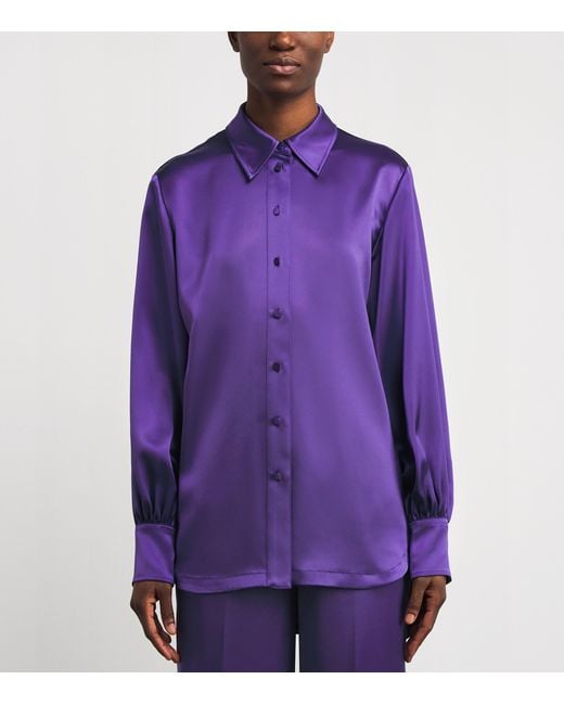 Joseph Purple Satin Dieu Blouse