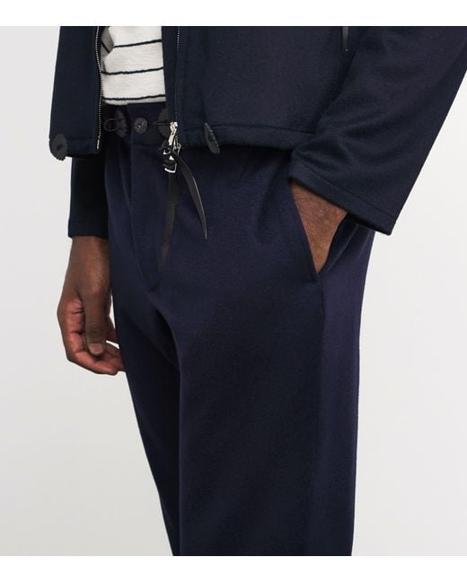 Alan Scott Blue Cashmere-Blend Sweatpants for men