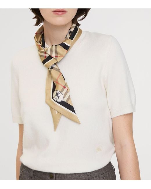 Burberry Metallic Silk Check Twilly
