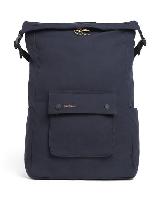 Barbour Blue Cotton Transport Backpack for men