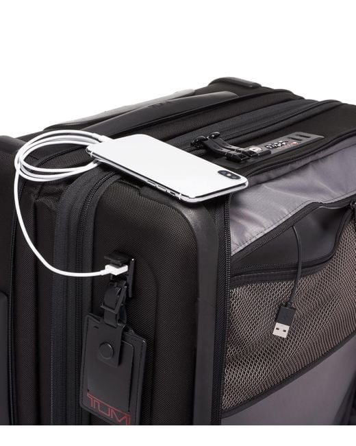 Tumi Black Alpha 3 Continental Dual Access 4-Wheel Carry-On Case for men