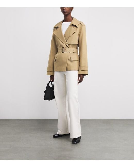 PAIGE Natural Twill Cropped Orsina Jacket