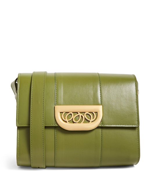D'Estree Green Leather Simone Cross-body Bag