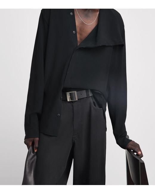 Rick Owens Black Leather Stooges Belt for men