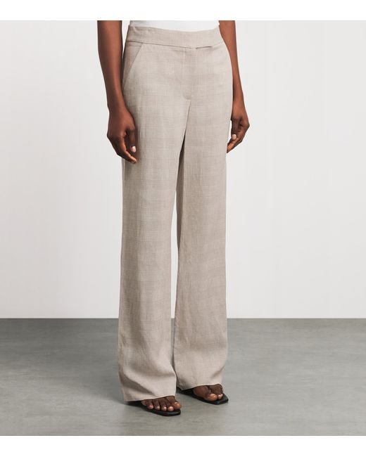 Veronica Beard Gray Plaid Broderick Trousers