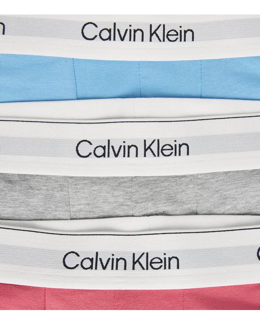 Calvin Klein Blue Cotton Stretch Icon Trunks for men