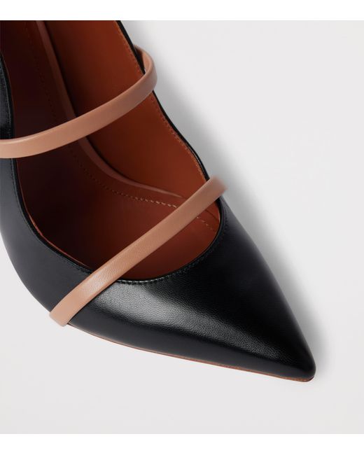 Malone Souliers Black Leather Maureen Pumps 100