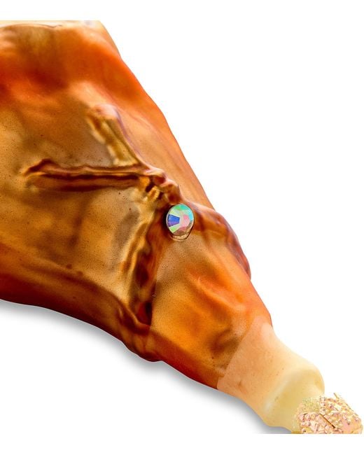 Harrods Orange Glass Ham Leg Tree Decoration