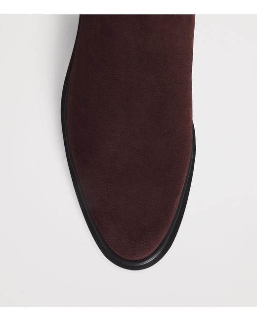 Thom Browne Brown Suede Chelsea Boots for men