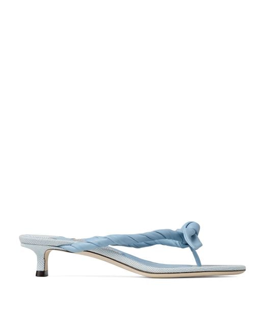 Jimmy Choo White Liss 35 Leather Mules