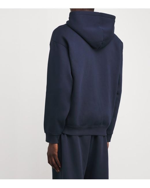 Skims Blue Fleece Lounge Relaxed Hoodie for men