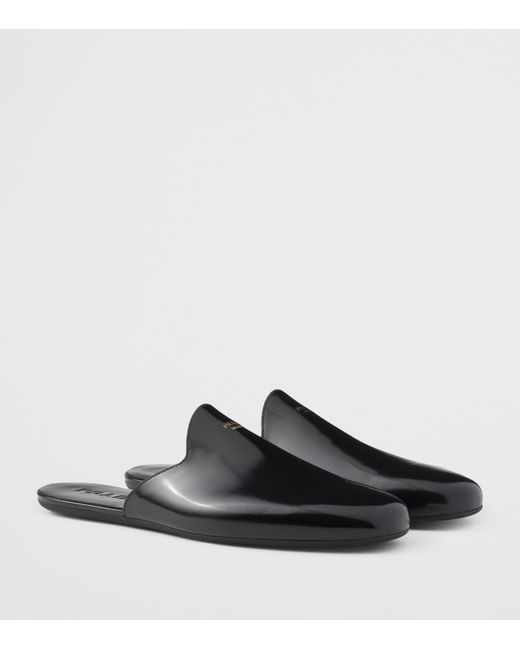 Prada Blue Patent Leather Mules for men