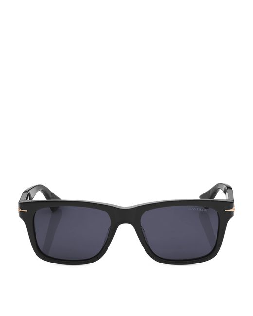 Montblanc Blue Acetate Rectangular Mb131230 Sunglasses
