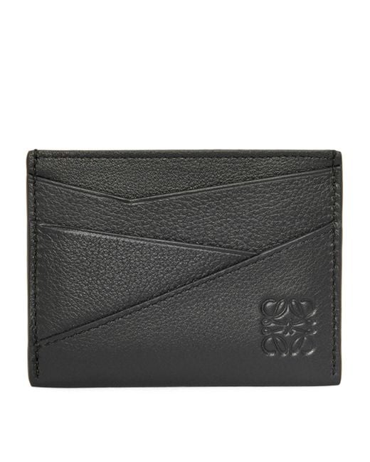 Loewe Black Puzzle Edge Brand-debossed Leather Card Holder for men