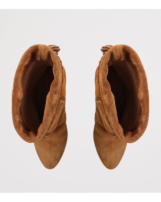 Isabel Marant Brown Suede Dalby Heeled Boots 55