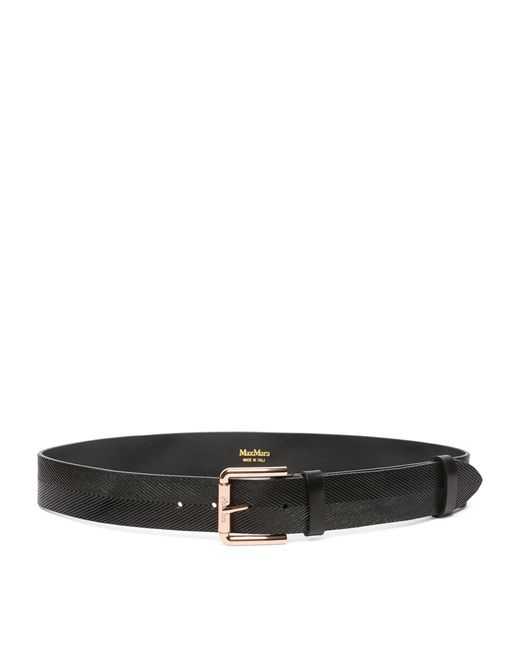 Max Mara Black Leather Belt