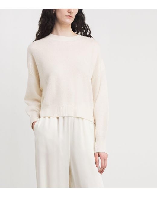 LeKasha White Organic Cashmere Modenab Sweater