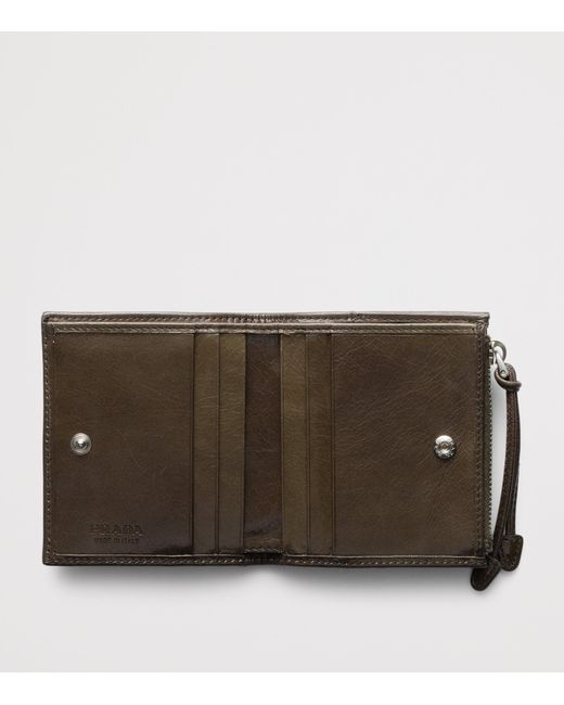 Prada Black Small Leather Wallet for men