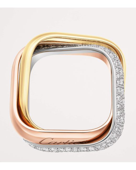Cartier Metallic And Diamond Trinity Ring