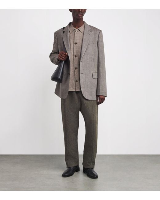 NN07 Brown Merino Wool Jonas Overshirt for men