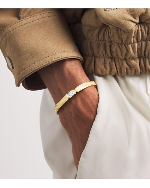 Jade Trau Natural Small And Diamond One Of A Kind Billie Bangle