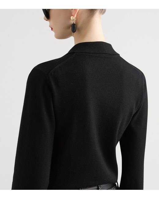 Dolce & Gabbana Black Cashmere Henley Sweater