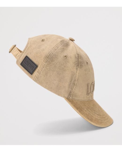 Loewe Natural Denim Logo Baseball Cap