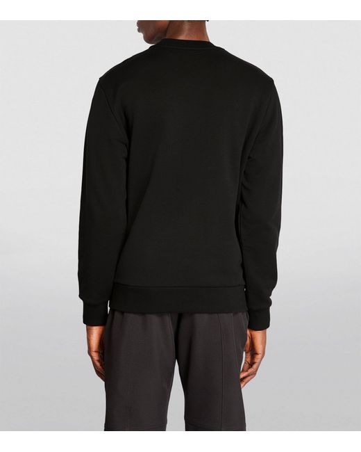 Moncler Black Cotton Logo Sweatshirt for men
