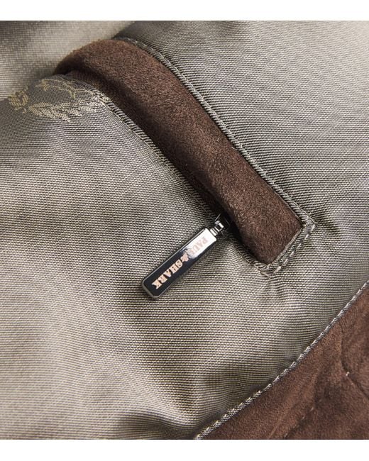 Paul & Shark Brown Aqualeather Suede Bomber Jacket for men