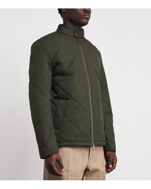 Barbour Green Quilted City Harrington Jacket for men