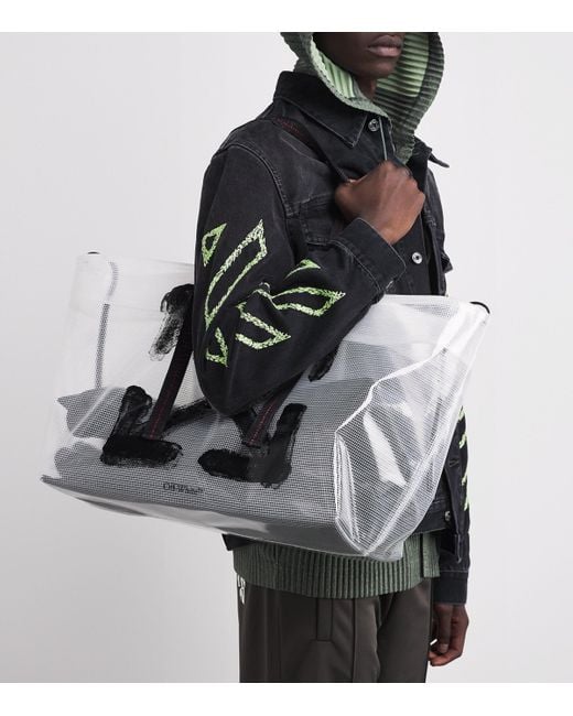 Abloh Torch Tote off white オフホワイト NWT OFF-WHITE C/O VIRGIL ABLOH DIAG OFF-WHITE BLACK TOTE BAG