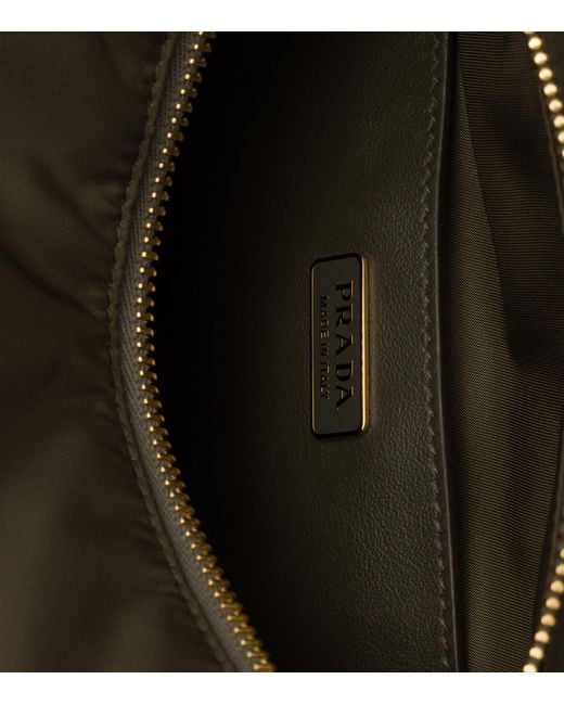 Prada Black Small Re-Nylon And Leather Explore Shoulder Bag